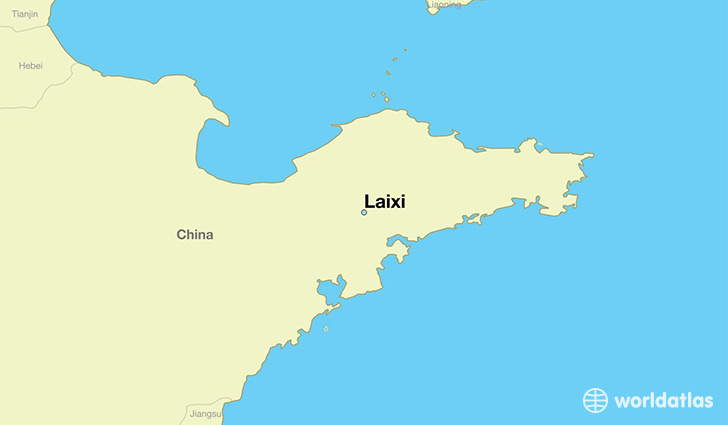 map showing the location of Laixi