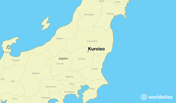 map showing the location of Kuroiso