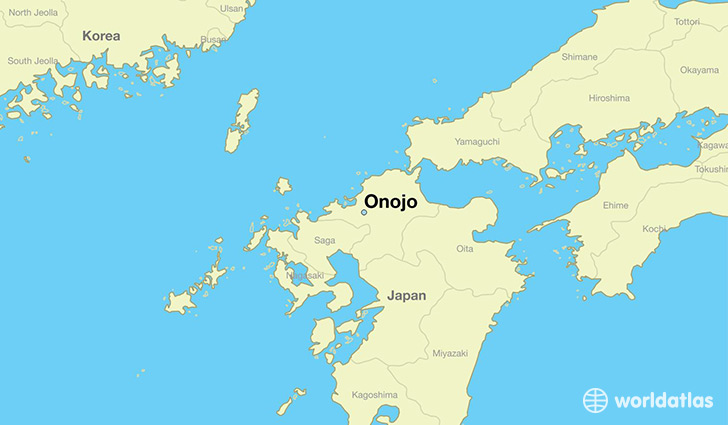 map showing the location of Onojo