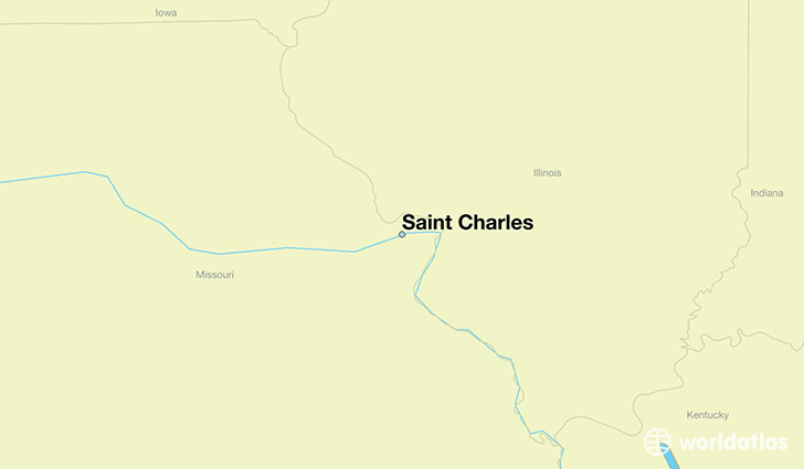map showing the location of Saint Charles