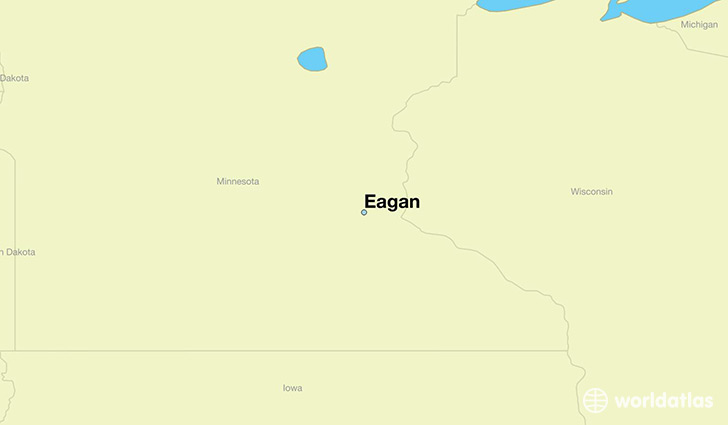 map showing the location of Eagan