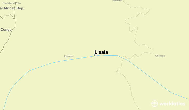 map showing the location of Lisala