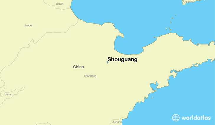 map showing the location of Shouguang