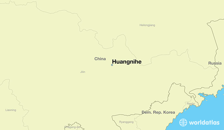 map showing the location of Huangnihe