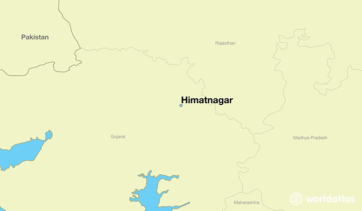 map showing the location of Himatnagar