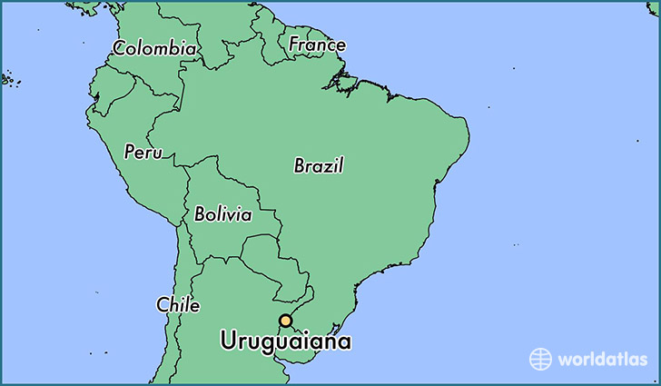 map showing the location of Uruguaiana