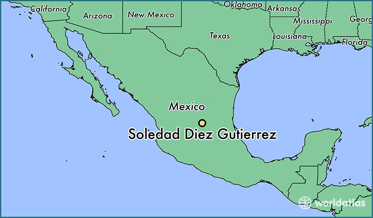 map showing the location of Soledad Diez Gutierrez