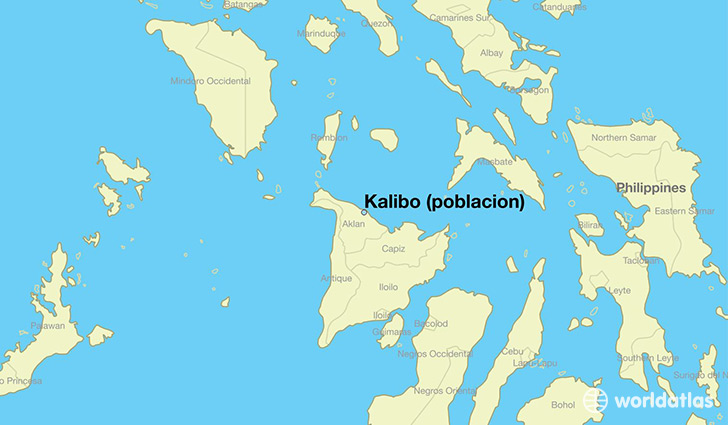 map showing the location of Kalibo (poblacion)
