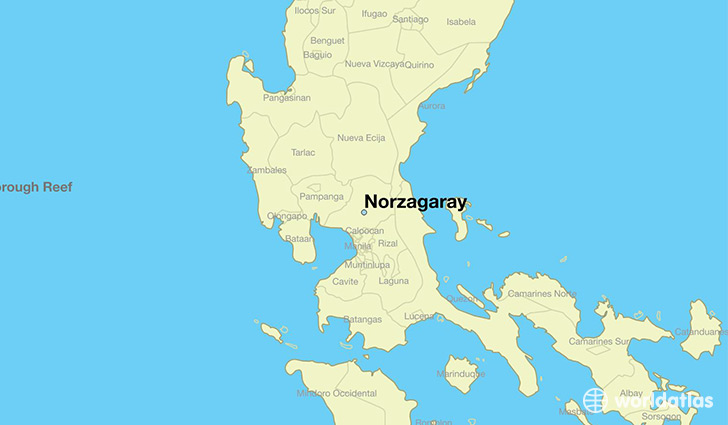 map showing the location of Norzagaray