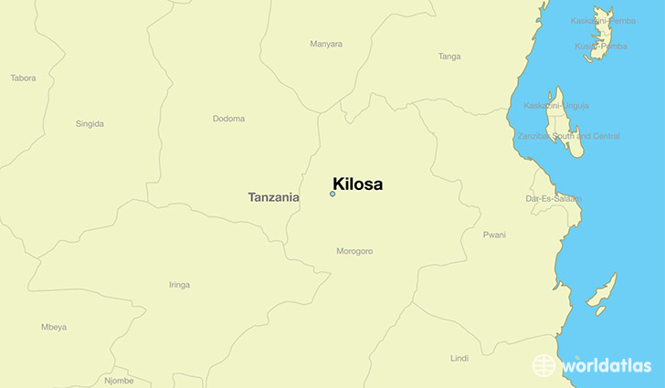 map showing the location of Kilosa
