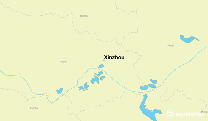map showing the location of Xinzhou