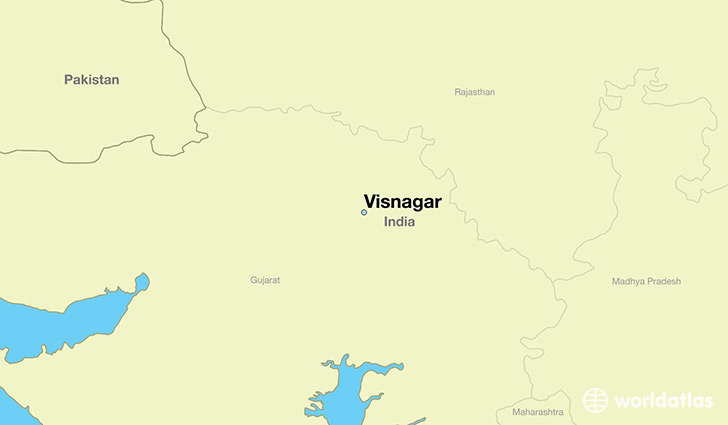 map showing the location of Visnagar