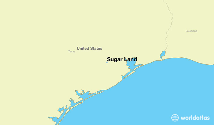 map showing the location of Sugar Land