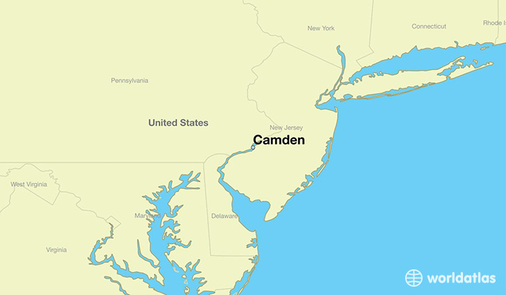 map showing the location of Camden