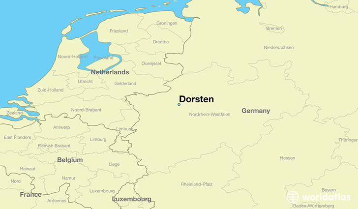 map showing the location of Dorsten