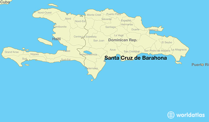 map showing the location of Santa Cruz de Barahona