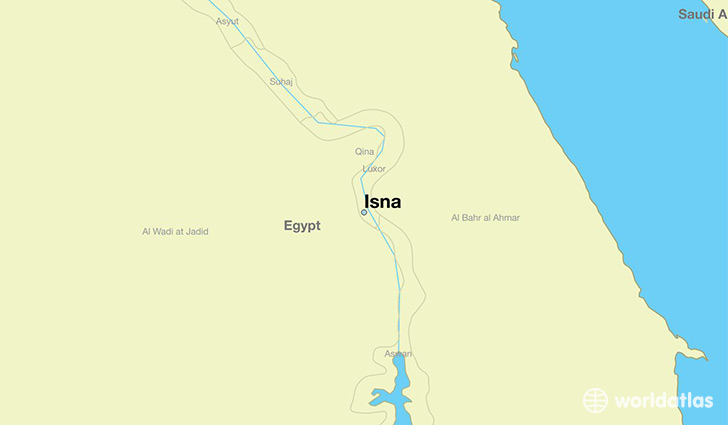 map showing the location of Isna