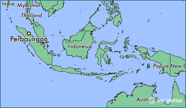 map showing the location of Perbaungan