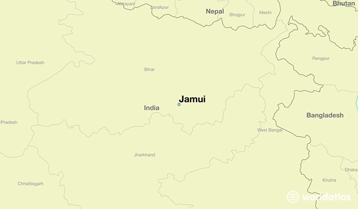 map showing the location of Jamui
