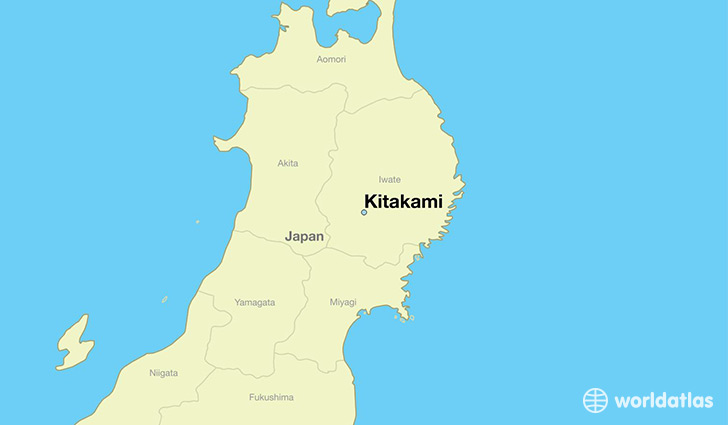 map showing the location of Kitakami