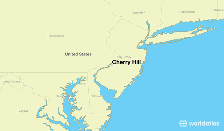 map showing the location of Cherry Hill