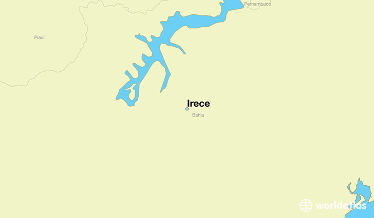 map showing the location of Irece