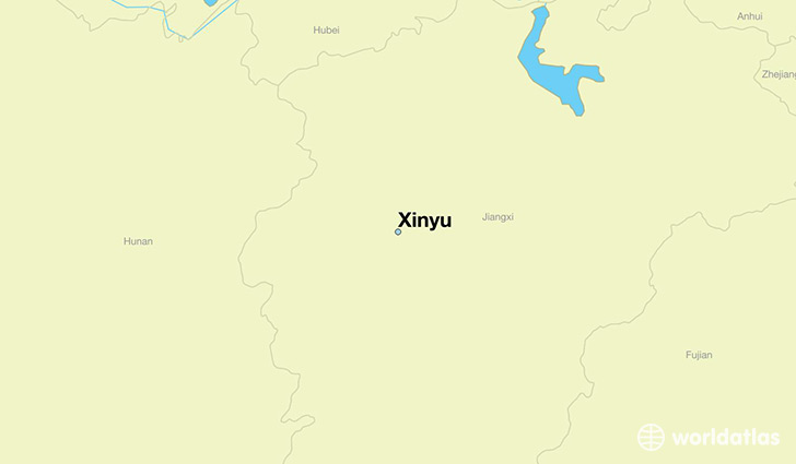map showing the location of Xinyu