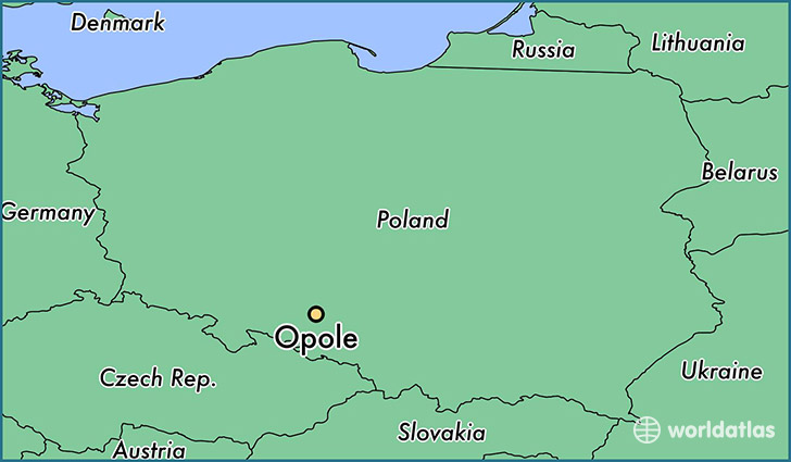 map showing the location of Opole