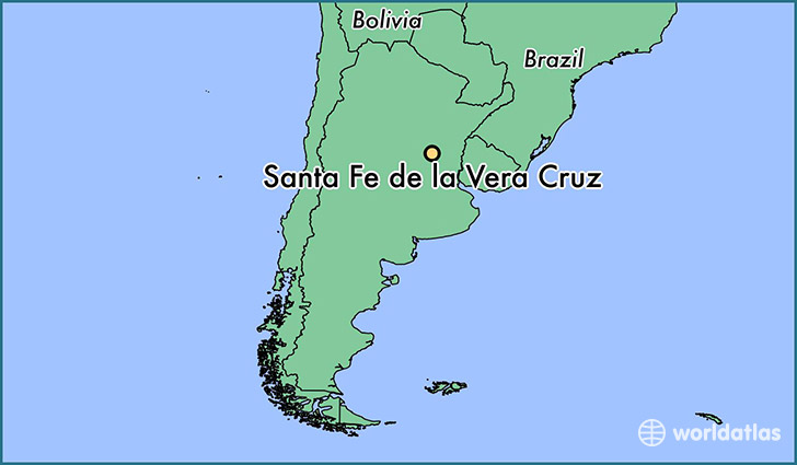map showing the location of Santa Fe de la Vera Cruz