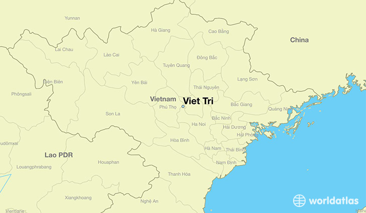 map showing the location of Viet Tri