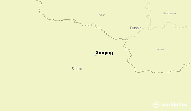 map showing the location of Xinqing