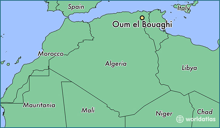 map showing the location of Oum el Bouaghi