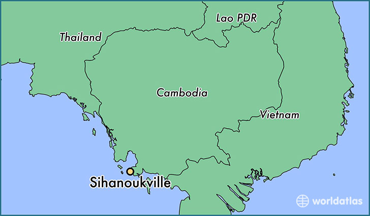 map showing the location of Sihanoukville