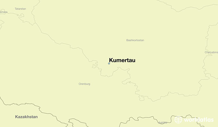 map showing the location of Kumertau