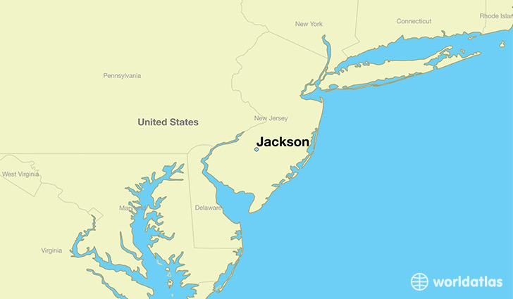 map showing the location of Jackson