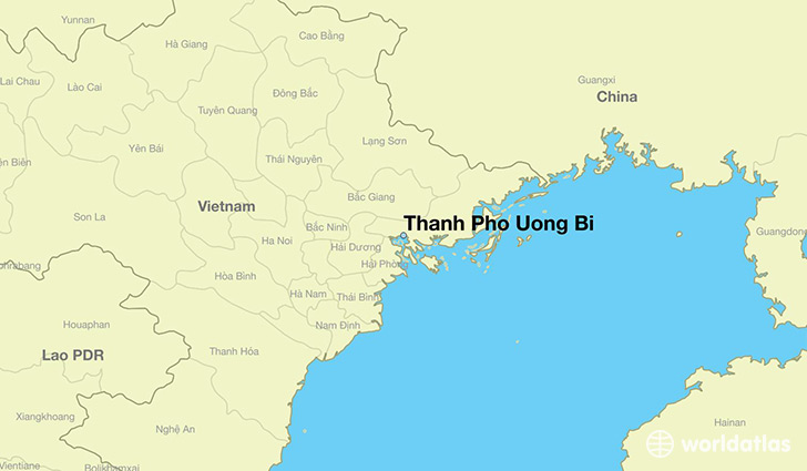 map showing the location of Thanh Pho Uong Bi