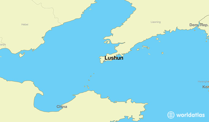 map showing the location of Lushun