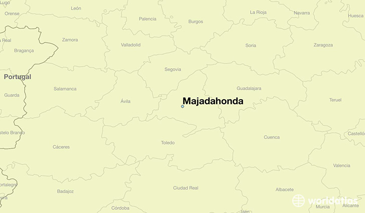 map showing the location of Majadahonda