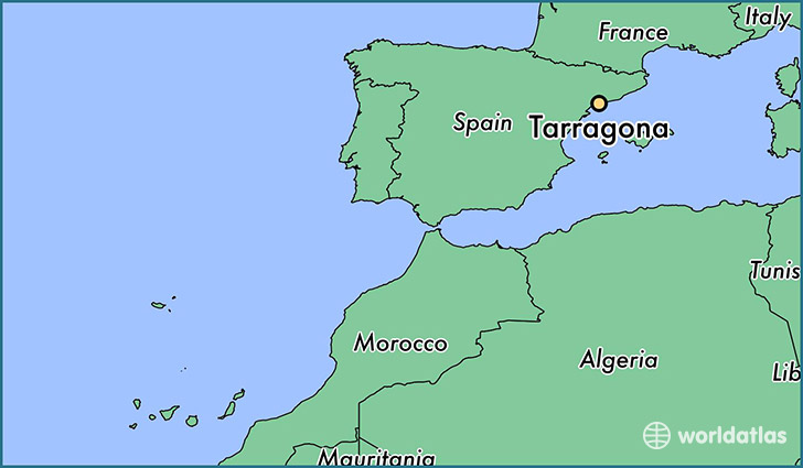 map showing the location of Tarragona
