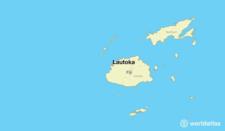 map showing the location of Lautoka