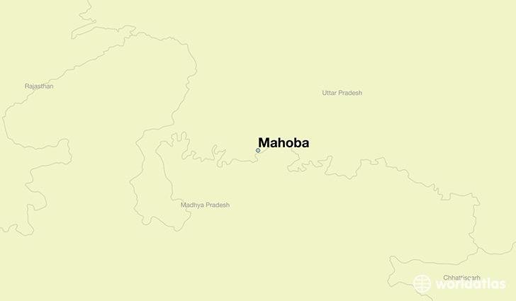 map showing the location of Mahoba