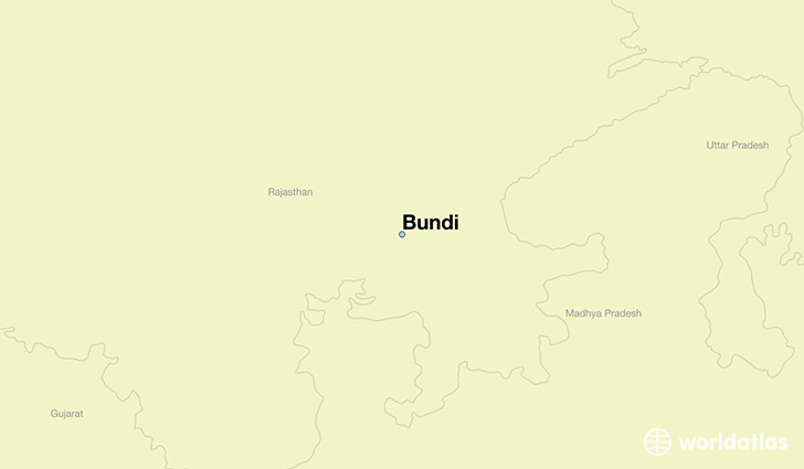 map showing the location of Bundi