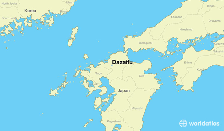 map showing the location of Dazaifu