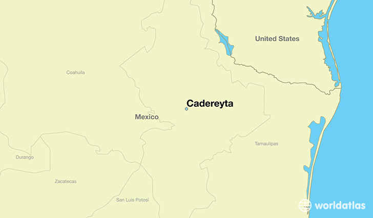 map showing the location of Cadereyta