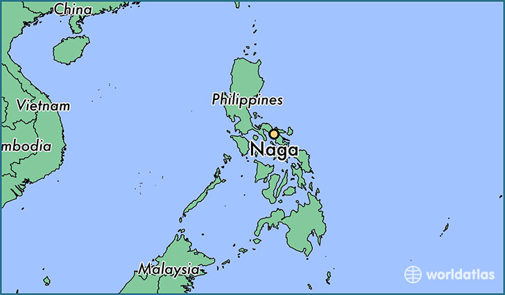 map showing the location of Naga