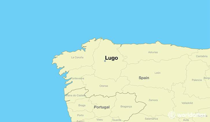 map showing the location of Lugo