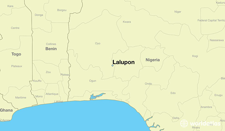 map showing the location of Lalupon