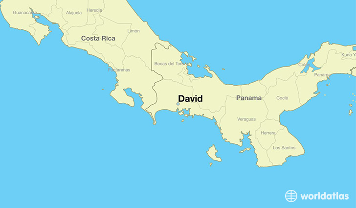 map showing the location of David