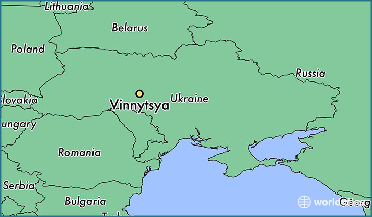 map showing the location of Vinnytsya