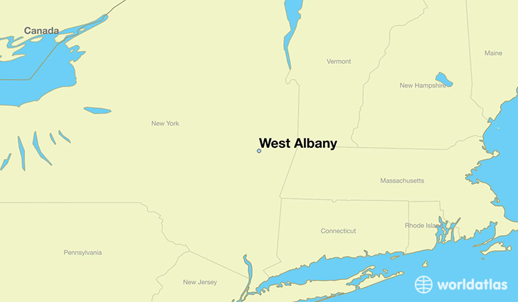 map showing the location of West Albany